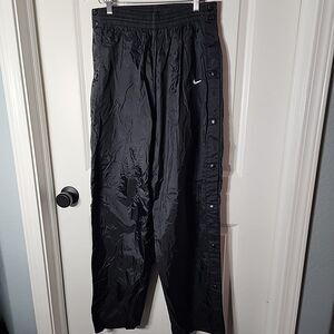 Vintage Nike Tear Away Track Pants Nylon Mens Size XL Rare Black Windbreaker 90s